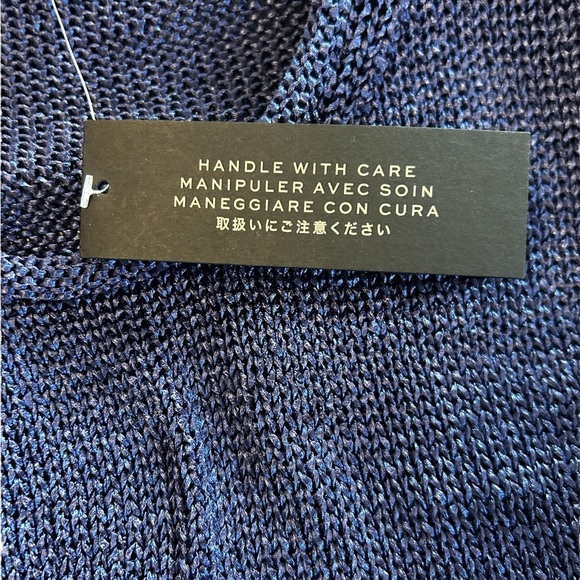 Banana Republic Women's Blue Metallic Long Sleeve Heavy Sweater Size Medium $98. - Picture 8 of 11